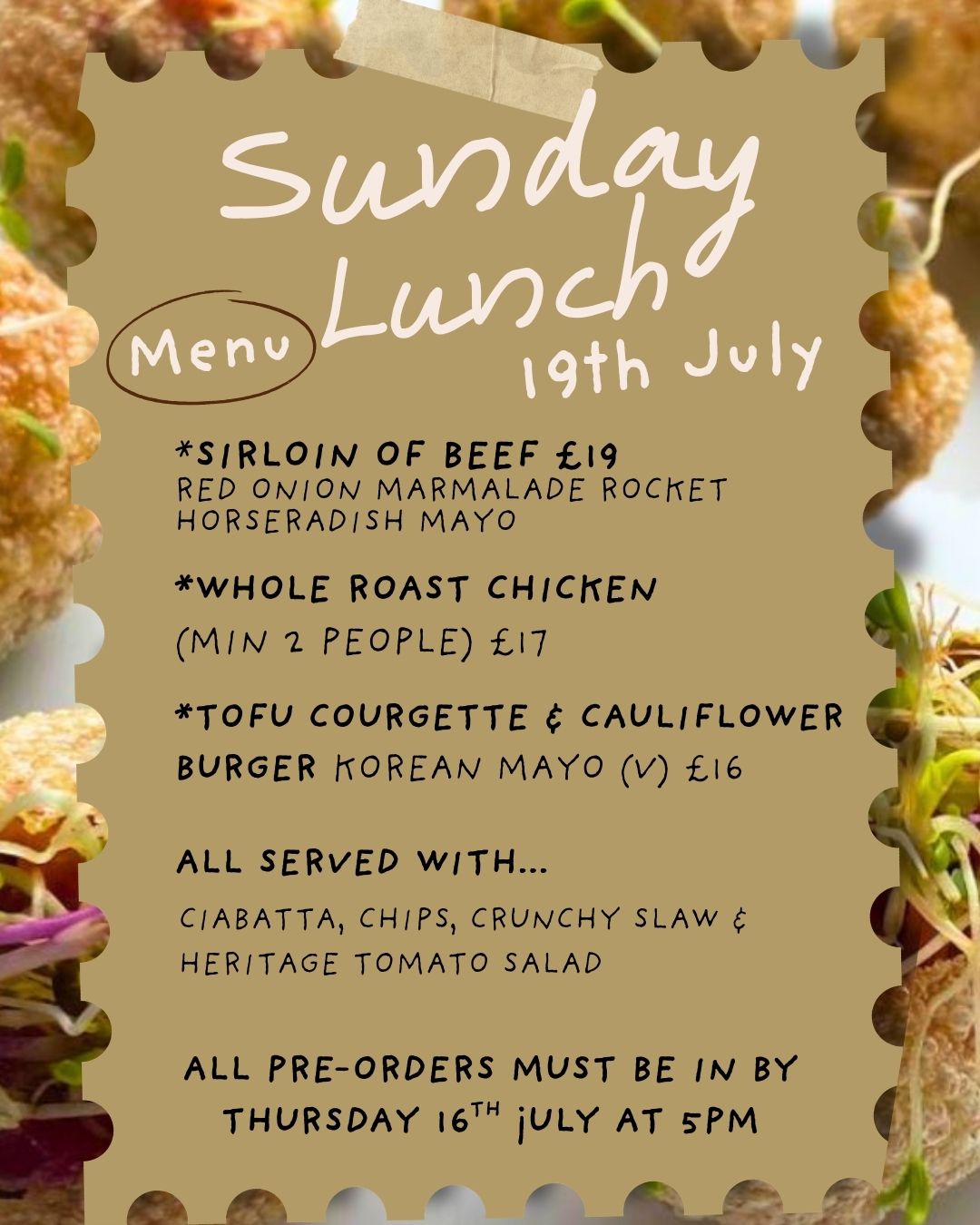 JULY MENU Canapés